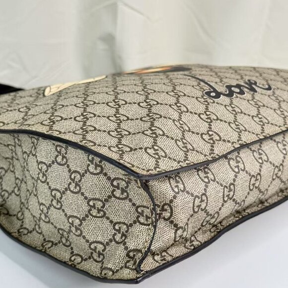 Gucci GG Logo Supreme Bees Shoulder Bag Tote with Bee Design - Picture 6 of 8